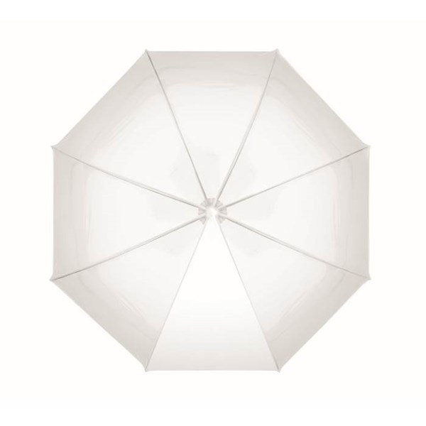 Obrázky: Průhledný mechanický deštník s bílým panelem, Obrázek 3