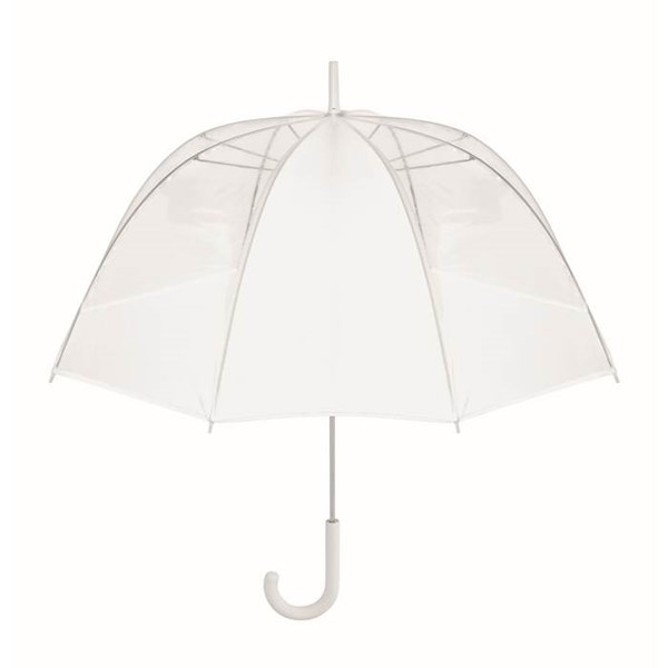Obrázky: Průhledný mechanický deštník s bílým panelem, Obrázek 6