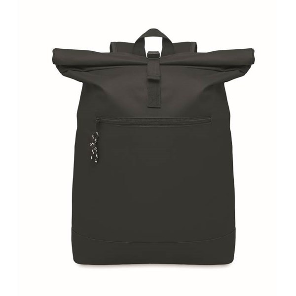 Obrázky: Černý polyest. rolovací batoh na notebook