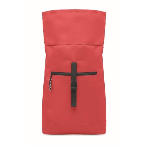 Obrázky: Červený polyest. rolovací batoh na notebook, Obrázek 4