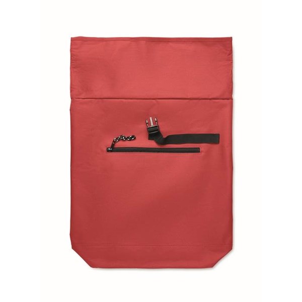 Obrázky: Červený polyest. rolovací batoh na notebook, Obrázek 7