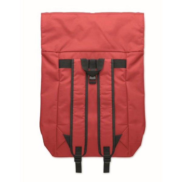 Obrázky: Červený polyest. rolovací batoh na notebook, Obrázek 8