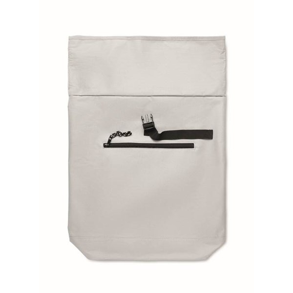 Obrázky: Bílý polyest. rolovací batoh na notebook, Obrázek 7