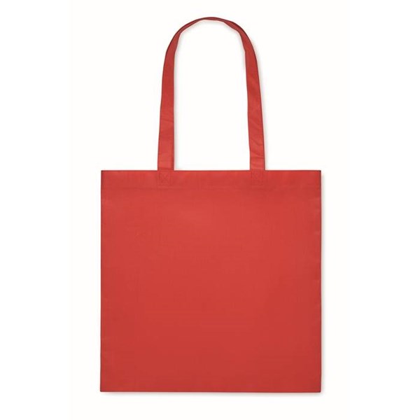 Obrázky: Červená taška z netkané textilie RPET, dlouhé d., Obrázek 2