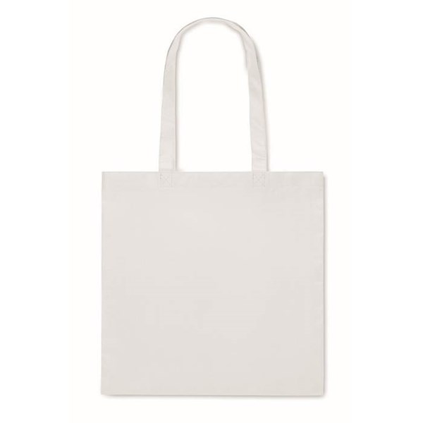 Obrázky: Bílá taška z netkané textilie RPET, dlouhé d., Obrázek 2