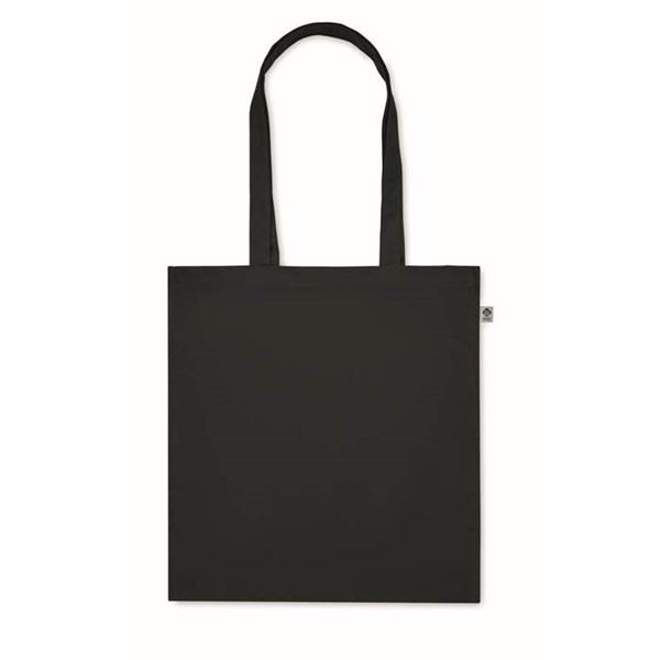 Obrázky: Černá nákupní taška 220g, bio BA, dl. držadla, Obrázek 4