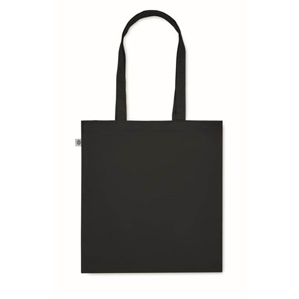 Obrázky: Černá nákupní taška 220g, bio BA, dl. držadla, Obrázek 5