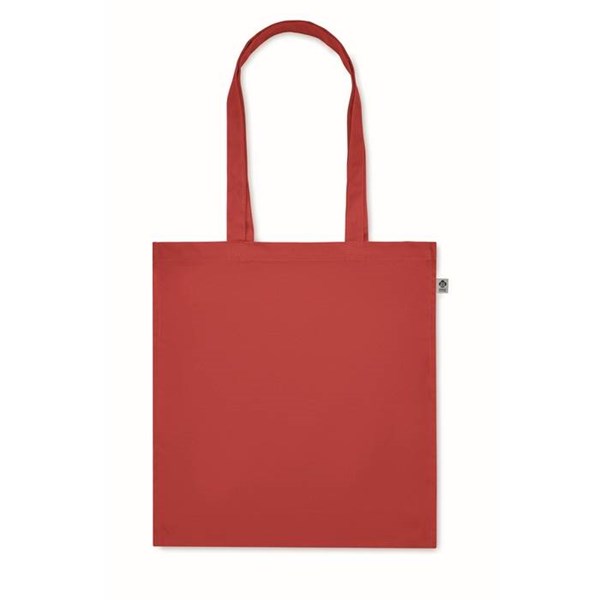 Obrázky: Červená nákupní taška 220g, bio BA, dl. držadla, Obrázek 4