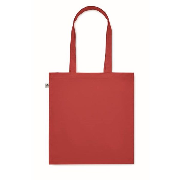Obrázky: Červená nákupní taška 220g, bio BA, dl. držadla, Obrázek 5