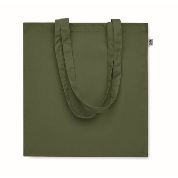 Obrázky: Tm. zelená nákupní taška 220g, bio BA, dl. držadla, Obrázek 2