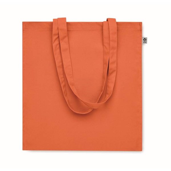 Obrázky: Oranžová nákupní taška 220g, bio BA, dl. držadla, Obrázek 2
