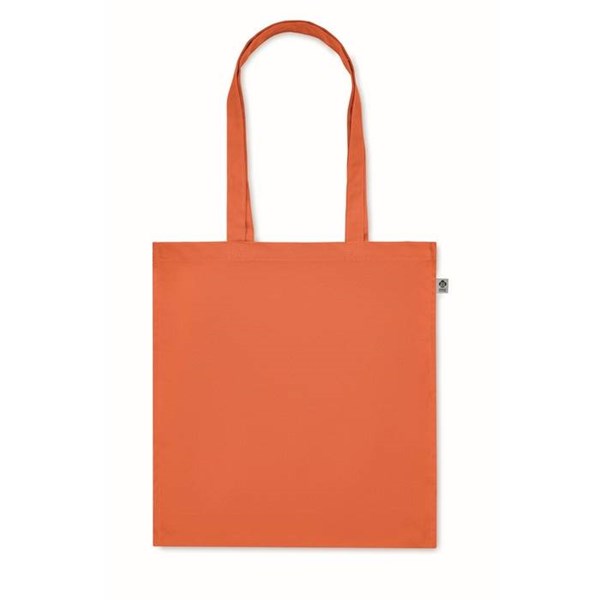 Obrázky: Oranžová nákupní taška 220g, bio BA, dl. držadla, Obrázek 4