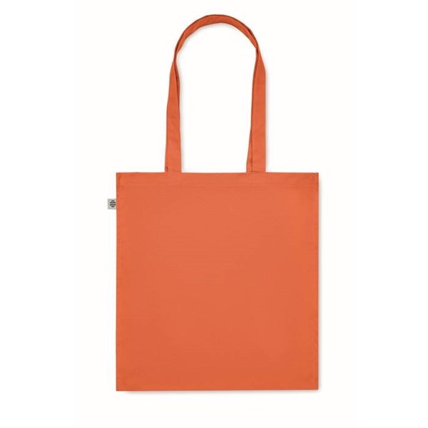 Obrázky: Oranžová nákupní taška 220g, bio BA, dl. držadla, Obrázek 5