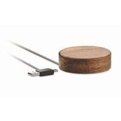 Obrázky: Bezdrátová nabíječka ze dřeva s navíjecím kabelem