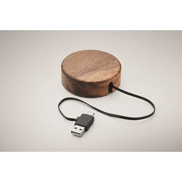 Obrázky: Bezdrátová nabíječka ze dřeva s navíjecím kabelem, Obrázek 5