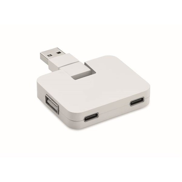 Obrázky: 4portový USB rozbočovač, bílý