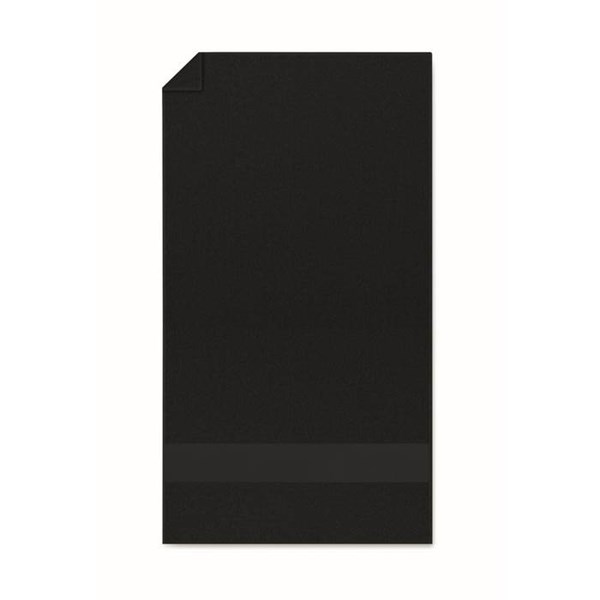 Obrázky: Černý ručník z bio bavlny 50x30 cm 360g/m2, Obrázek 2