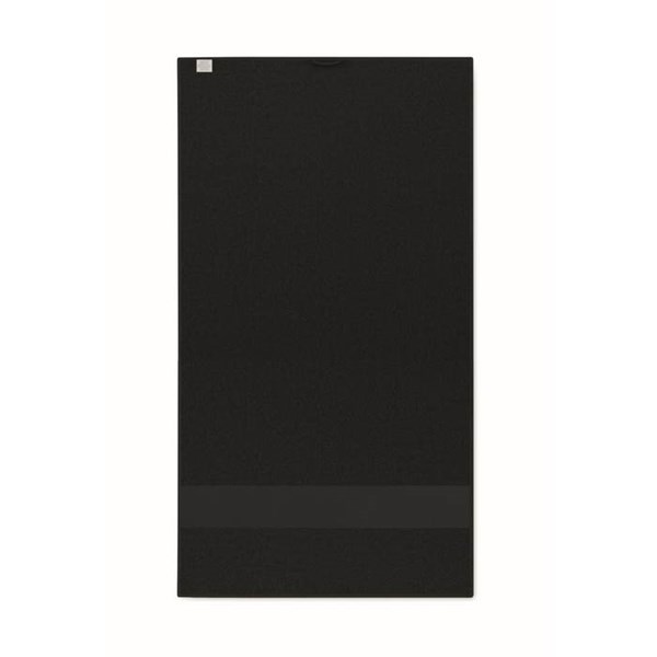 Obrázky: Černý ručník z bio bavlny 50x30 cm 360g/m2, Obrázek 3