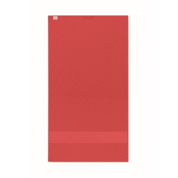 Obrázky: Červený ručník z bio bavlny 50x30 cm 360g/m2, Obrázek 3