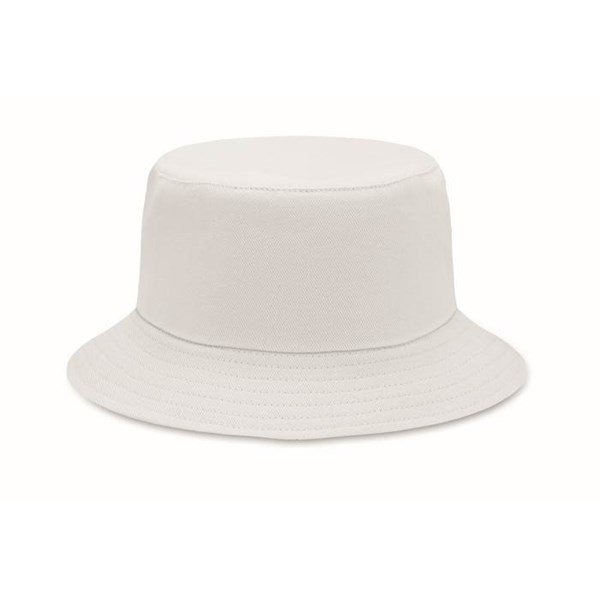 Obrázky: Bílý klobouček z broušené bavlny 260g