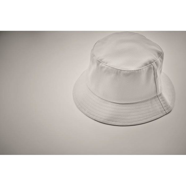 Obrázky: Bílý klobouček z broušené bavlny 260g, Obrázek 3