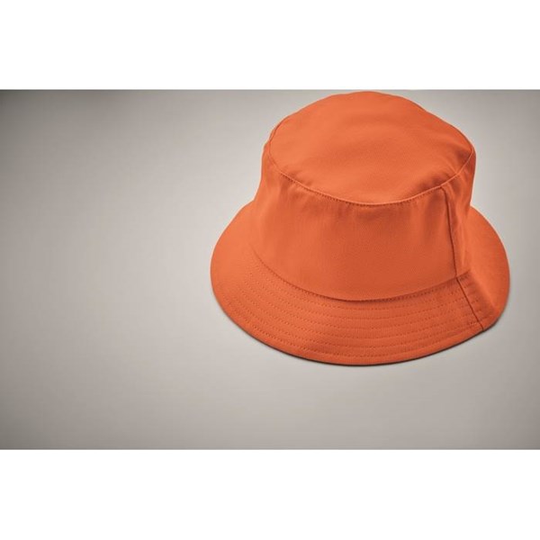 Obrázky: Oranžový klobouček z broušené bavlny 260g, Obrázek 3