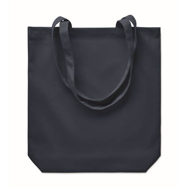 Obrázky: Nám. modrá nákupní plátěná taška s dlouhými uchy, Obrázek 2