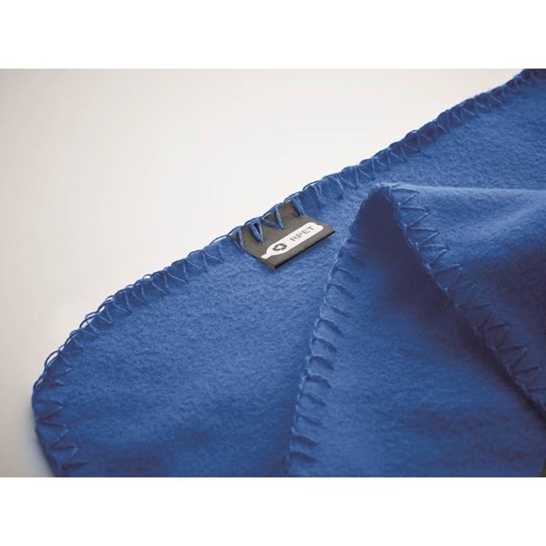 Obrázky: Fleecová cestovní deka z RPET s obalem, král.modrá, Obrázek 4