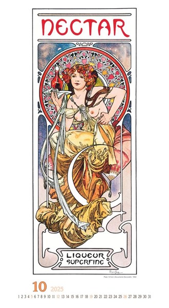 Obrázky: ALFONS MUCHA, nástěnný kalendář 330x600 mm, Obrázek 11