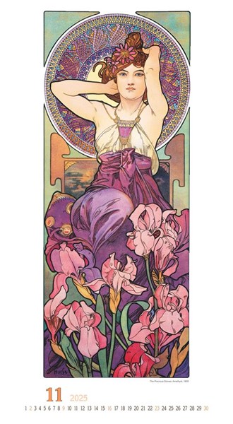 Obrázky: ALFONS MUCHA, nástěnný kalendář 330x600 mm, Obrázek 12