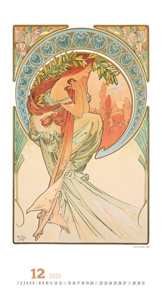 Obrázky: ALFONS MUCHA, nástěnný kalendář 330x600 mm, Obrázek 13