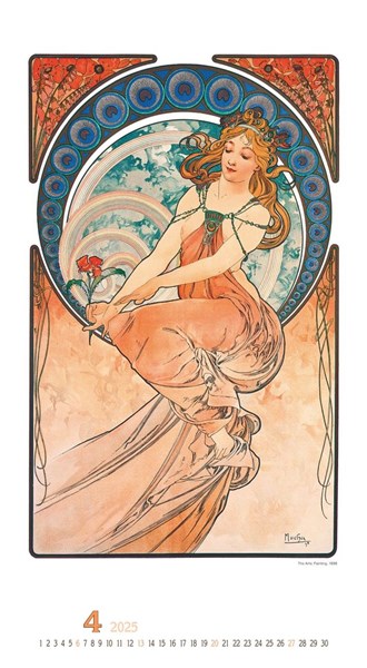 Obrázky: ALFONS MUCHA, nástěnný kalendář 330x600 mm, Obrázek 5