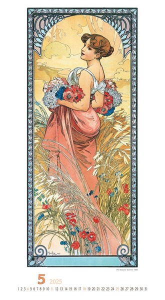 Obrázky: ALFONS MUCHA, nástěnný kalendář 330x600 mm, Obrázek 6