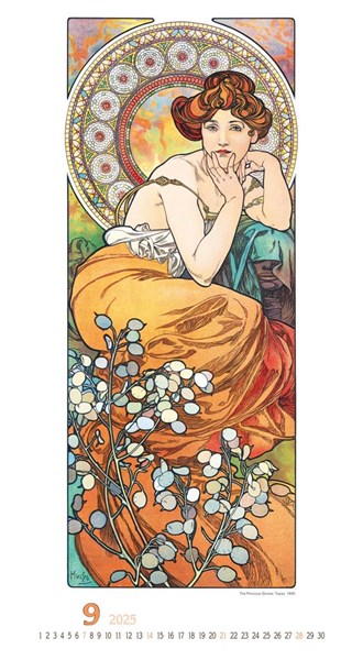 Obrázky: ALFONS MUCHA, nástěnný kalendář 330x600 mm, Obrázek 10