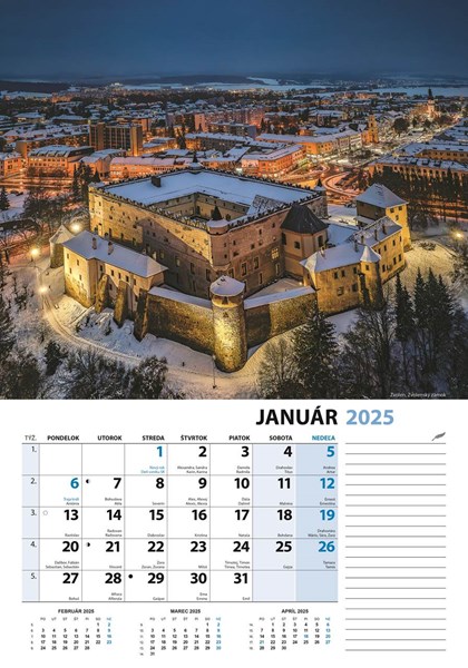 Obrázky: SLOVENSKO Z VÝŠKY, nástenný kalendár 340x485 mm, Obrázek 2