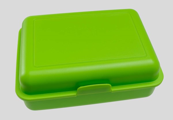 Obrázky: Zelený "trávově" plastový větší svačinový box