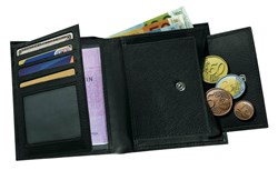 Obrázky: Černá pánská kožená peněženka
