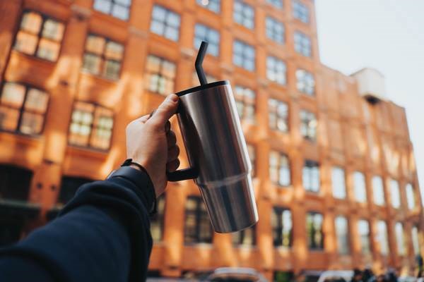 Obrázky: Stříbrný termohrnek 900 ml, recykl. nerez ocel, Obrázek 14