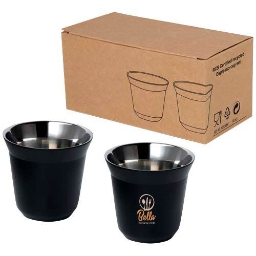 Obrázky: Duo sada 80ml espresso šálků, RCS nerez, černá, Obrázek 7