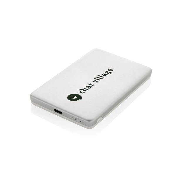 Obrázky: Bezdrátová magnet. powerbanka 5000mAh 5W, stříbrná, Obrázek 8