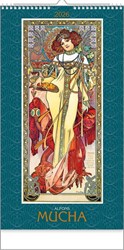 Obrázky: ALFONS MUCHA, nástěnný kalendář 330x600 mm