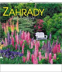 Obrázky: ZAHRADY, nástěnný kalendář 330x330 mm