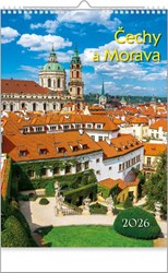 Obrázky: ČECHY A MORAVA, nástěnný kalendář 340x485 mm