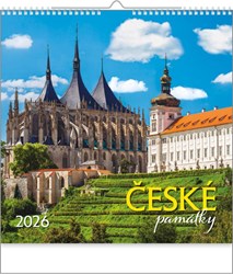 Obrázky: ČESKÉ PAMÁTKY, nástěnný kalendář 330x330 mm