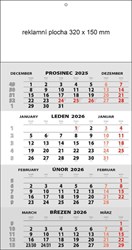 Obrázky: Čtyřměsíční nástěnný kalendář šedý SPECIÁL