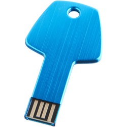 Obrázky: Sv. modrý hliník. USB flash disk 64GB, tvar klíče