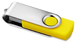 Obrázky: Twister Techmate žluto-stříbrný USB disk 64GB