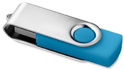 Obrázky: Twister Techmate tyrkysovo-stříbrný USB disk 64GB