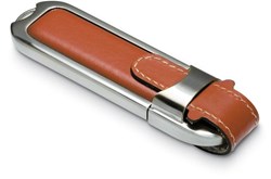 Obrázky: Datashield hnědé USB, kovově- kožené pouzdro 64GB