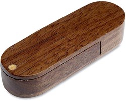 Obrázky: Oválný Woody USB disk 64GB, tmavé dřevo